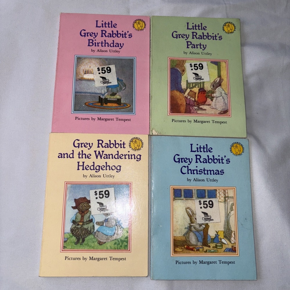 1978 The Little‎ Grey Rabbit Library - by Alison Uttley - Lot of 4 Books